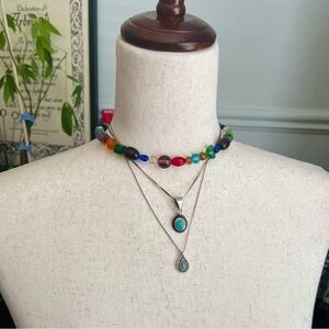 Sterling stone pendant